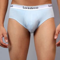 La Intimo Light Blue Comfort Fit Briefs-image-29