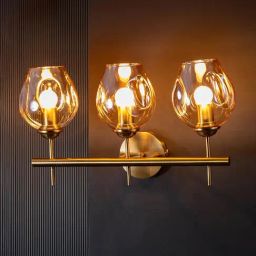 Whispering Homes Modern Triple Lights Metal & Glass Vanity Light-image-41