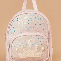 Ginger by Lifestyle Pink Embellished Backpack-50