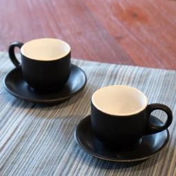 Solid Handcrafted Ceramic Tea Cup And Saucer - Set Of 4-23