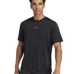 Adidas Black Regular Fit Sports T-Shirt-image-2