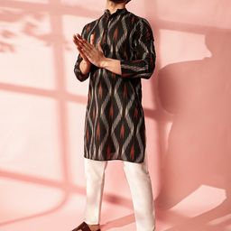 Anouk Men Printed Regular Kurta with Pyjamas image 4