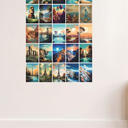 CVANU Multicoloured 6 and more Piece Paper Wall Core-picture-14