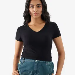The Souled Store Black Regular Fit Crop Top-picture-41