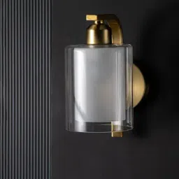 Whispering Homes Modern Simple Curvy Metal & Glass Wall Lamp-image-10