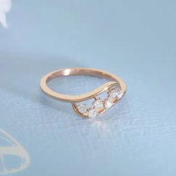 Malabar Gold and Diamonds 18k Rose Diamond Ring for Women-picture-9