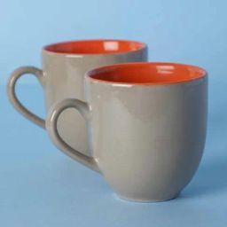 Freedom Tree Sand & Orange Solid Handpainted Ceramic Baga Tea Cup - Set Of 4-image-72