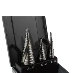 RS PRO HSS Step Drill Bit, Model No 232614 Melatic Grey Color (Set of 3 Pcs) image 5