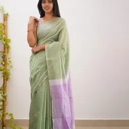 QENY Woven Design Art Silk Regular Saree-image-11