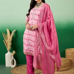 KALINI Printed Pure Cotton Semi-Stitched Dress Material-image-15