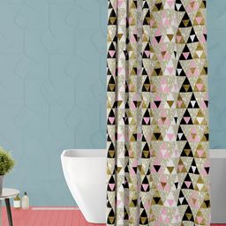 ArtzFolio Beige & Pink Printed Waterproof Shower Curtain-image-85
