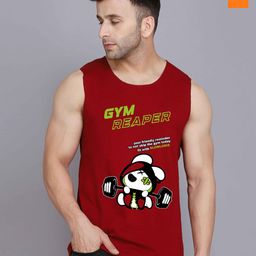 SLOWLORIS Men Pack of 2 Printed Sleeveless Bio-Washed Cotton Innerwear Gym Vests-picture-7