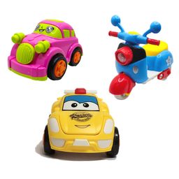 SVE Unbreakable Friction Powered Toy Set of Car, Scooter & Robot Car For Kids Pack of 3  Multicolor-17