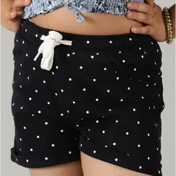 Kiddopanti All Over Polka Dot Printed Shorts - Black-picture-41