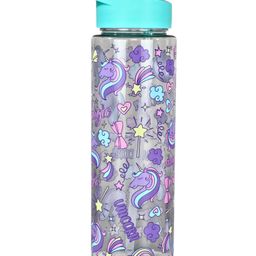 SmilyKiddos Sipper Water Bottle With Flip Top Nozzle Unicorn Theme Green - 750 ml-image-21