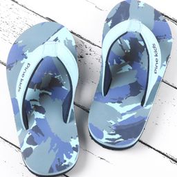 Pine Kids Abstract Print Flip Flops - Blue-image-3