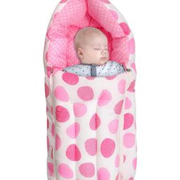 Jars Collections Organic Cotton Sleeping Bag Cum Nest Bag Cartoon Print  Pink-image-36