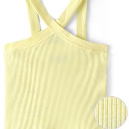 Pine Kids Cotton Knit Sleeveless Solid Color Top - Tender Yellow-picture-18