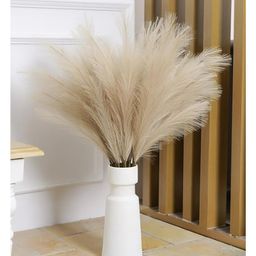 Homesake Fluffy Artificial Pampas Grass Sticks in Coffee for stylish décor perfect for Diwali, home, or office. (Pack of 3)-picture-16