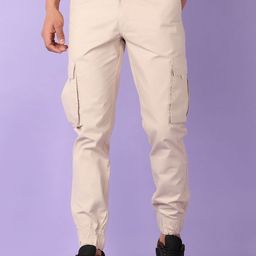 V-Mart Men Solid Cotton Cargos Trousers-image-16