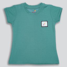 kidoz Girls Solid Round Neck Cotton T-shirt-image-82