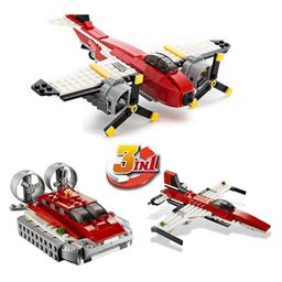 PLUSPOINT Architect Series 3 in 1 Fighter Jet Boat & Aircraft Airplane Building Brick Building Block Multicolor - 241 Pieces image 2