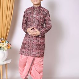 Cae Boys Embroidered Regular Sequinned Kurta with Dhoti Pants-39