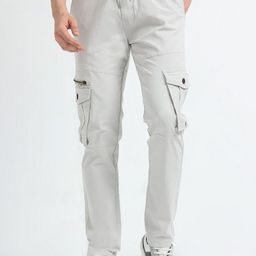 THE BEETEL HOUSE Men Relaxed Zipper Utility Cargos Trousers-picture-28