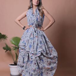 Anneca Abstract Printed Pure Georgette Saree-picture-6