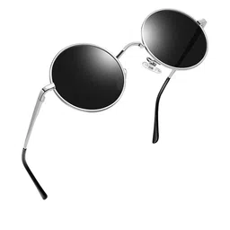 Arzonai Unisex Black Round Sunglasses-image-57