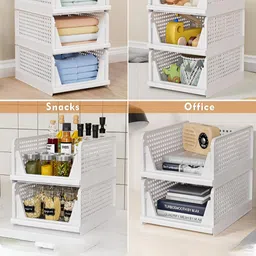 RUBOXA White Set of 4 Regular Multi-Utility Organisers image 4
