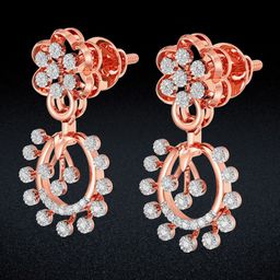 Joyalukkas Blossom Cloud Diamond Earrings -4.64 gm-image-26