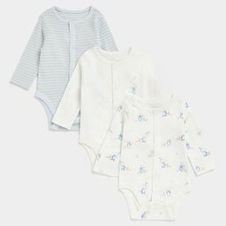 Mothercare Boys Pack Of 3 Printed Pure Cotton Bodysuits-47