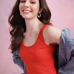 DressBerry Scoop Neck Ribbed Top-image-28