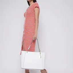 Guess White Zakaria Logo Tote-picture-6