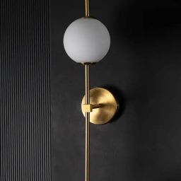 Whispering Homes Glass Ball Nordic Golden Wall Lamp-15