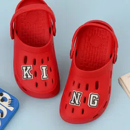Yellow Bee Boys Rubber Clogs Flip Flops with KING Letter Charms-picture-6