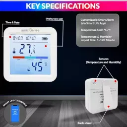 amiciSense WiFi Temperature Humidity Sensor image 5