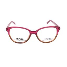 INVU A4001D Pink Full Rim Cat Eye Frame-image-57