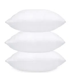 BIANCA Fluffy Micro-Fiber Cushion Insert-Filler -3pc 14 X 14 (allergy guard) solid-white-7