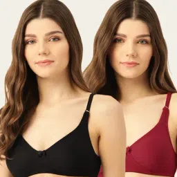 Lady Lyka Multicolor Non Wired Non Padded T-Shirt Bra (Pack Of 2)-image-56