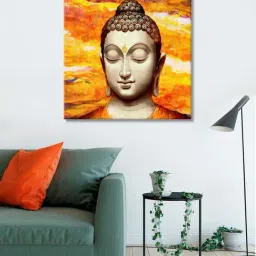 999store Orange & Yellow Buddha Background Wall Paintings-33
