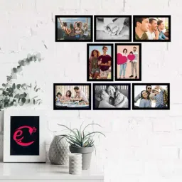 eCraftIndia Memory Wall Collage Photo Frame - Set of 8 Photo Frames for 8 Photos of 5'x7'-30