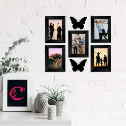 eCraftIndia Memory Black Collage Photoframes - Set of 5-31
