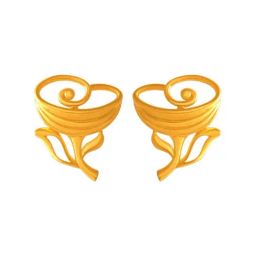 P.C. Chandra Jewellers 22k Yellow Gold Rose Style Stud Earrings for Women & Girls-image-23