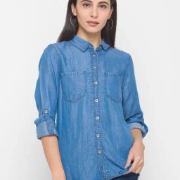Globus Blue Cotton Shirt-image-60