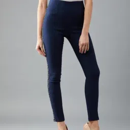 DOLCE CRUDO Navy Skinny Fit Jeggings-picture-39