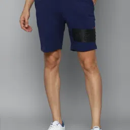 Allen Solly Navy Slim Fit Self Pattern Shorts-picture-35