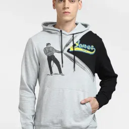 Jack & Jones Grey & Black Hooded Sweatshirt-image-38