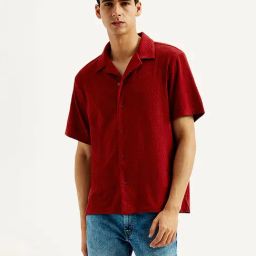 Levi's Men's Self Design Relaxed Fit Camp Shirt-picture-40